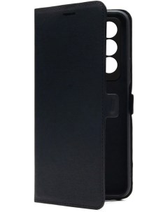 Чехол книжка для смартфона TECNO Camon 18 18P искусственная кожа микрофибра черный 40961 Borasco