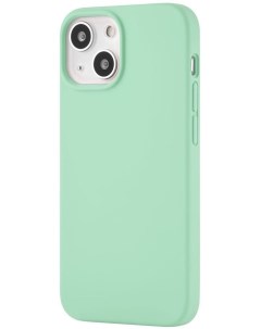 Чехол накладка Touch Case для смартфона Apple iPhone 13 силикон микрофибра светло зеленый CS104LG61T Ubear