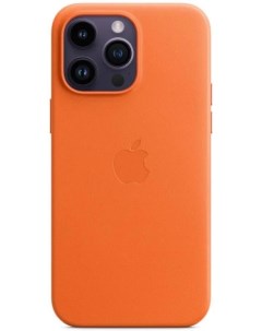 Чехол накладка Leather Case with MagSafe для смартфона iPhone 14 Pro Max кожа оранжевый MPPR3FE A Apple