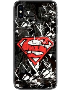 Чехол накладка Superman для смартфона Apple iPhone X XS пластик черный 120982 Deppa
