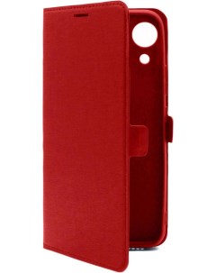 Чехол книжка для смартфона Samsung Galaxy A03 Core искусственная кожа красный 40948 Borasco