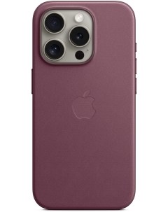 Чехол накладка FineWoven Case with MagSafe для смартфона iPhone 15 Pro ткань бордовый MT4L3FE A Apple