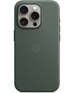Чехол накладка FineWoven Case with MagSafe для смартфона iPhone 15 Pro ткань темно зеленый MT4U3FE A Apple