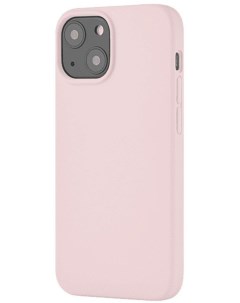 Чехол накладка Touch Case для смартфона Apple iPhone 13 Pro силикон микрофибра светло розовый CS105L Ubear
