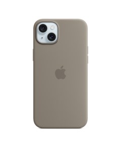 Чехол накладка Silicone Case with MagSafe для смартфона iPhone 15 Plus силикон микрофибра светло кор Apple