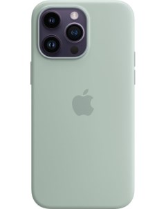 Чехол накладка Silicone Case with MagSafe для смартфона iPhone 14 Pro Max силикон светло зеленый MPT Apple