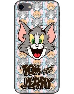 Чехол накладка Tom Jerry для смартфона Apple iPhone 7 8 SE пластик прозрачный 124552 Deppa