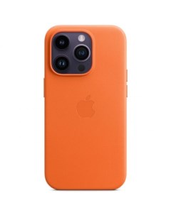 Чехол накладка Leather Case with MagSafe для смартфона iPhone 14 Pro кожа оранжевый MPPL3FE A Apple