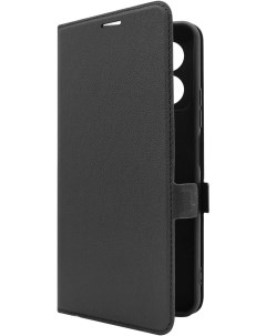 Чехол книжка для смартфона Xiaomi Note 12 4G искусственная кожа микрофибра черный 71383 Borasco