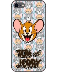 Чехол накладка Tom Jerry для смартфона Apple iPhone 7 8 SE пластик прозрачный 124559 Deppa