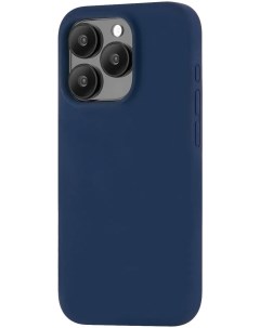 Чехол накладка Touch Mag Case для смартфона Apple iPhone 15 Pro силикон микрофибра темно синий CS264 Ubear