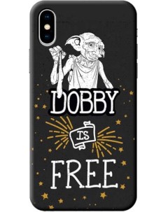 Чехол накладка Dobby для смартфона Apple iPhone X XS пластик черный 106046 Deppa