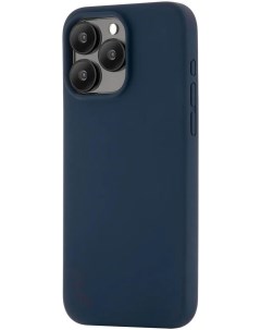 Чехол накладка Touch Mag Case для смартфона Apple iPhone 15 Pro Max силикон микрофибра темно синий C Ubear
