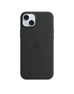 Чехол накладка Silicone Case with MagSafe для смартфона iPhone 15 Plus силикон микрофибра черный MT1 Apple