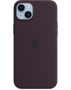 Чехол накладка Silicone Case with MagSafe для смартфона iPhone 14 Plus силикон микрофибра баклажанов Apple