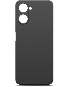 Чехол накладка для смартфона Realme 10 4G силикон микрофибра черный 71065 Borasco