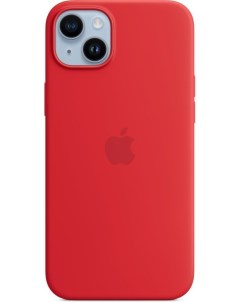 Чехол накладка Silicone Case with MagSafe для смартфона iPhone 14 Plus силикон микрофибра красный MP Apple
