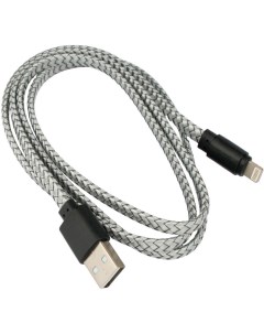 Кабель USB 2 0 Am Lightning 8 pin m плоский быстрая зарядка 2 1А 1 м серый CC USB2 AMAP FL 1M CC USB Cablexpert