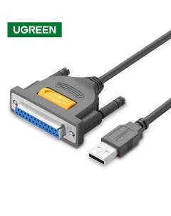 Кабель USB 2 0 Am DB25 f 2 м серый US167 20224_ Ugreen