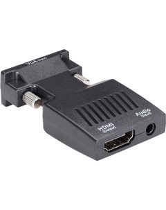 Переходник адаптер VGA 15M audio microUSB HDMI 19F 5 см черный CA337A Vcom