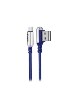 Кабель USB MicroUSB 1 2m синий Capsule для HTC Samsung U17 Hoco