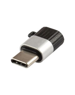 Переходник адаптер Micro USB USB Type C черный серебристый УТ000030905 Red line