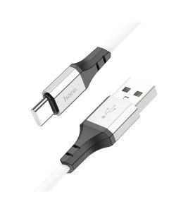 Кабель USB USB Type C экранированный быстрая зарядка 3А 1 м белый Spear X86 Hoco