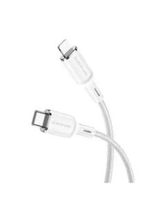 Кабель USB Type C Lightning 8 pin быстрая зарядка 3А 1 м белый Cyber BX90 6974443389555 Borofone