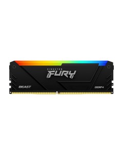 Память DDR4 DIMM 16Gb, 2666MHz, CL16, 1.2V,, FURY Beast Black RGB PnP (KF426C16BB2A/16) Retail Kingston