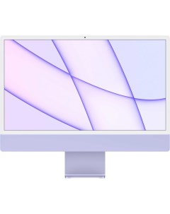 Моноблок iMac 24 4480х2520 M1 2 ГГц 8Gb RAM 256Gb SSD WiFi BT Cam MacOS фиолетовый клавиатура мышь б Apple