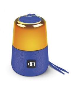 Портативная акустика LX 1 5 Вт FM AUX USB microSD Bluetooth подсветка синий LX 1 blue Velton park