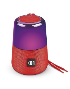 Портативная акустика LX 1 5 Вт FM AUX USB microSD Bluetooth подсветка красный LX 1 red Velton park