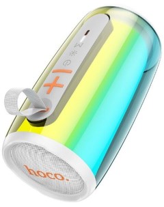 Портативная акустика HC18 BT 10 Вт AUX USB microSD Bluetooth подсветка белый Hoco