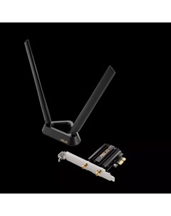 Адаптер Wi-Fi+Bluetooth PCE-AXE59BT, 802.11a/b/g/n/ac/ax, 2.4/5/6 ГГц, до 5.38 Гбит/с, PCI-E, внешних антенн: 2 (90IG07I0-MO0B00) Asus