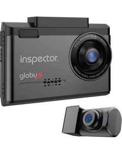 Видеорегистратор GLOBUS 2 камеры 1920x1080 30 к с 155 G сенсор GPS ГЛОНАСС WiFi радар детектор черны Inspector