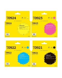 Комплект картриджей струйный IC ET0925 T0925 T1085 черный голубой пурпурный желтый совместимый для E T2