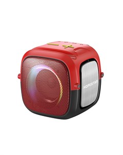 Портативная акустика Party One mini 5 Вт AUX USB microSD Bluetooth подсветка красный Hopestar
