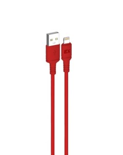 Дата кабель USB 2 0 Am Lightning 8 pin m 3А 2 м красный EX K 1504 EX K 1504 Exployd