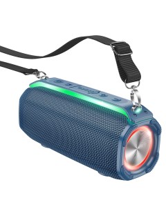 Портативная акустика HC23 10 Вт FM microSD Bluetooth подсветка синий Hoco