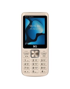 Мобильный телефон 2455 Boom Quattro 2 4 320x240 TFT 32Mb BT 4 Sim 2700 мА ч micro USB золотистый Boo Bq