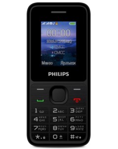 Мобильный телефон E2125 1 77 160x128 TFT BT 2 Sim 1700 мА ч USB Type C черный CTE2125BK 00 Philips