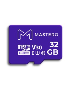 Карта памяти 32Gb microSDHC Class 10 UHS I U3 V30 A1 адаптер MB 32 MSD Mastero