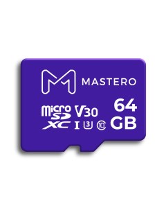 Карта памяти 64Gb microSDXC Class 10 UHS I U3 V30 A1 адаптер MB 64 MSD Mastero