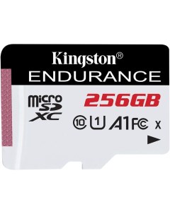 Карта памяти 256Gb microSD High Endurance Class 10 UHS I U1 A1 SDCE 256GB Kingston