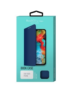 Чехол книжка для смартфона Xiaomi Redmi 9 искусственная кожа микрофибра синий 39073 Borasco