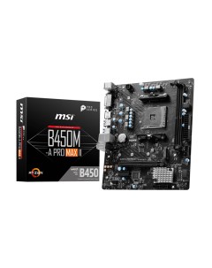 Материнская плата B450M A PRO MAX II SocketAM4 AMD B450 2xDDR4 PCI Ex16 4SATA3 7 1 ch 2 5GLAN 6 USB  Msi