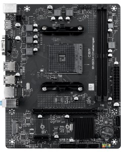 Материнская плата B450M Challenger SocketAM4 AMD B450 2xDDR4 PCI Ex16 4SATA3 5 1 ch GLAN 4 USB 3 2 V Cbr