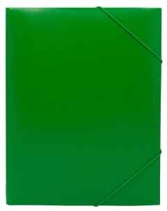 Папка на резинке пластик 15 зеленый PRB04GREEN Buro