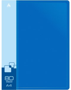 Папка пластик синий BPV80BLUE Бюрократ