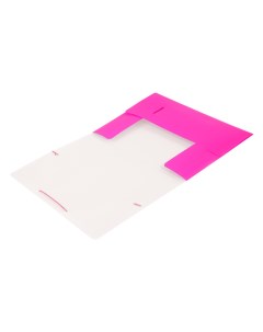 Папка на резинке пластик 30 розовый DNE510PINK Бюрократ